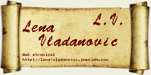 Lena Vladanović vizit kartica
